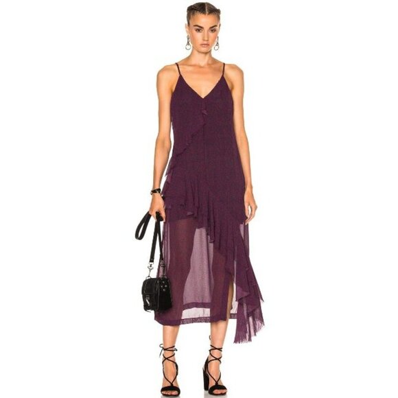 Iro Granby Iro Granby Gypsywhimsygoth Festival Sheer Ruffle Trim Artsy Y2K Dress - Picture 2 of 11